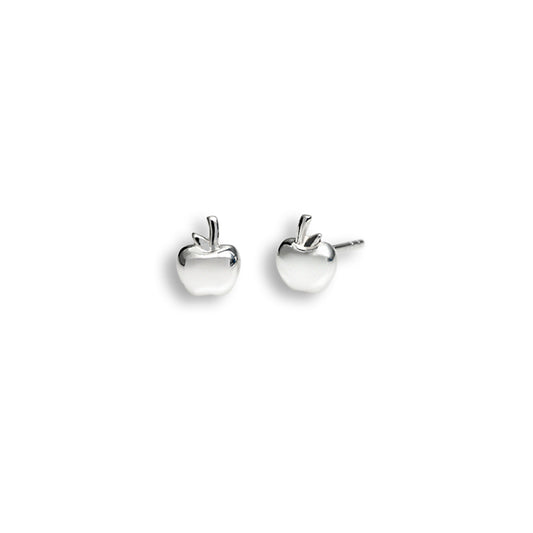 Trove silver apple earrings