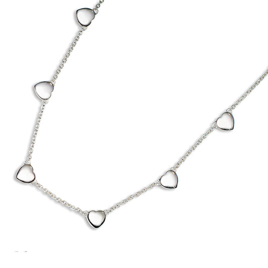 Trove silver heart and chain necklace