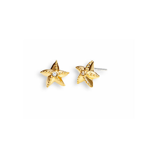 Trove starfish with cz earrings