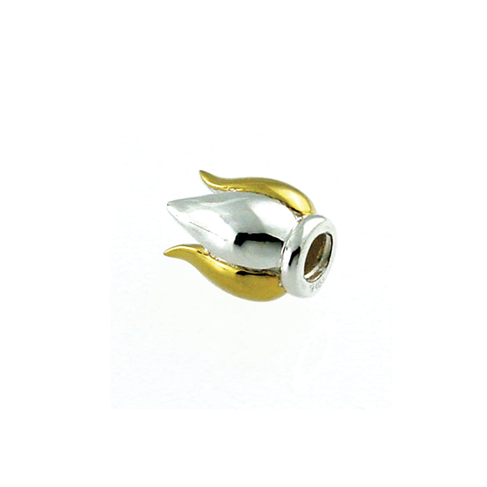 Trove sterling silver ferrule with 24ct gold plate