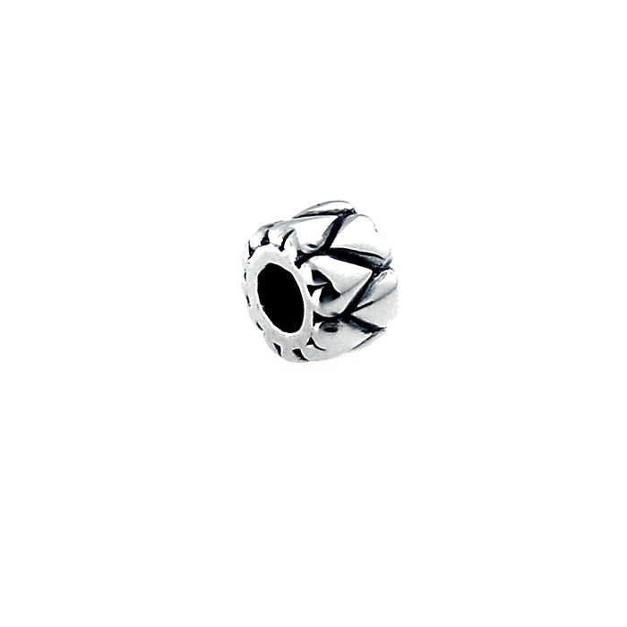 Trove sterling silver pillow heart bead