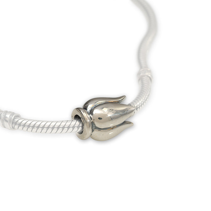 Trove sterling silver ferrule bead