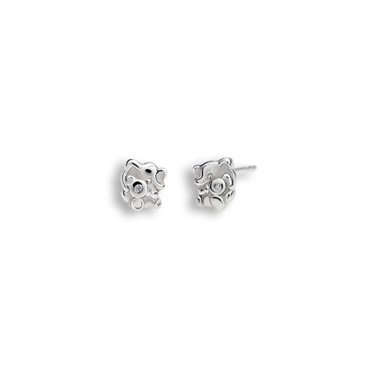 Trove cute elephant with cz earrings