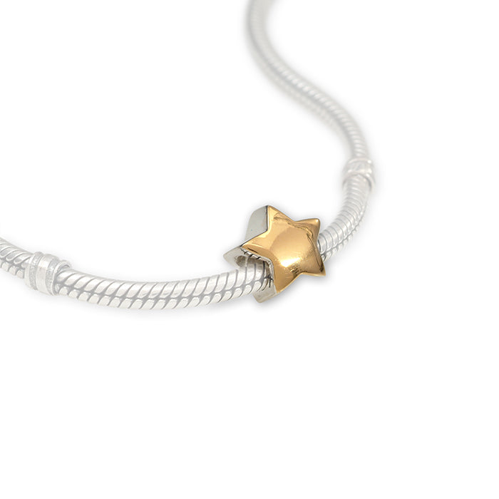 Trove sterling silver 24ct gold plate half star